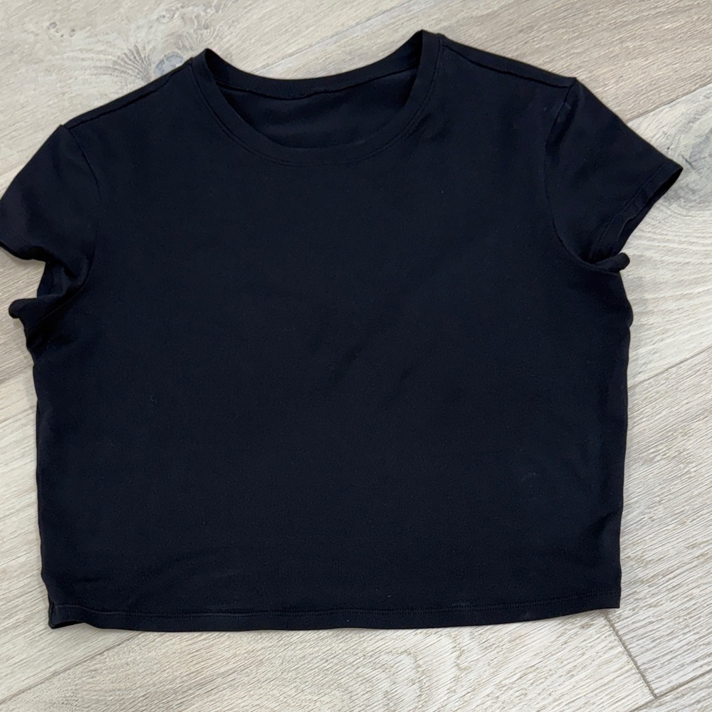 Alo soft black cropped tee Medium Alosoft cropped